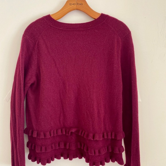 Cinq a Sept Adiella Ruffled Cashmere Sweater - Picture 6 of 11